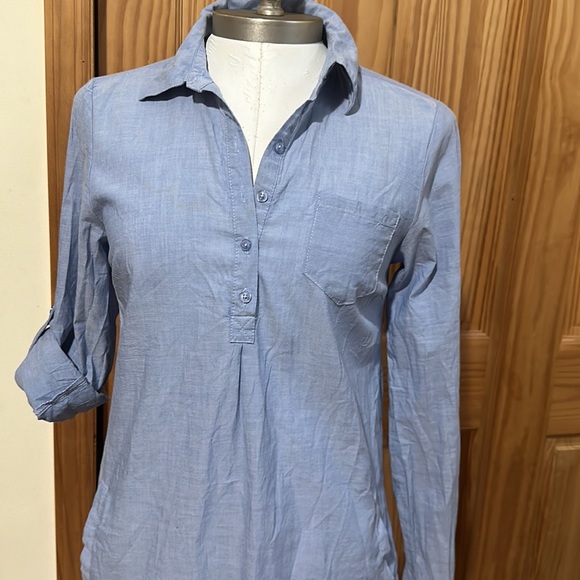 PROTOTYPE 6 BUTTON DOWN BLUE BLOUSE WORN ONCE - Picture 4 of 12